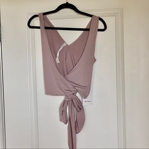 Lululemon Twist Me Up Crop Wrap Tank